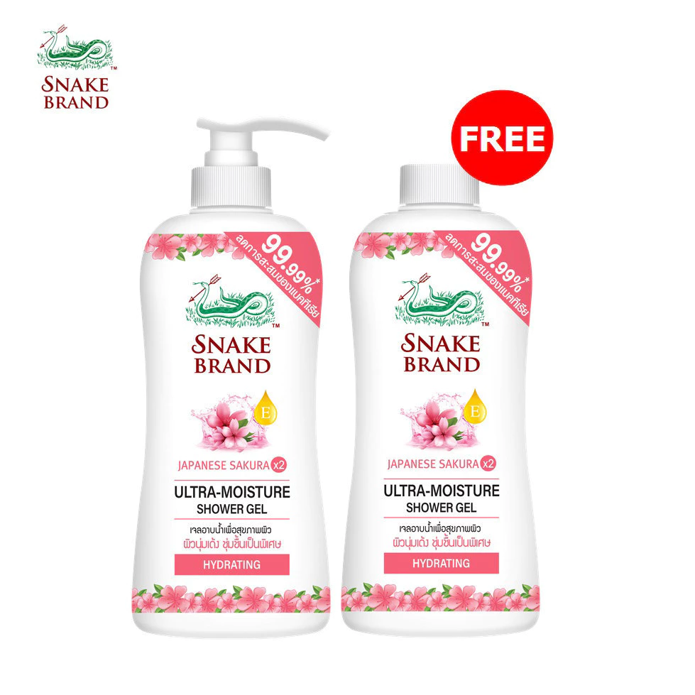 蛇牌樱花超保湿沐浴露 450ml + 补充装 450ml 1