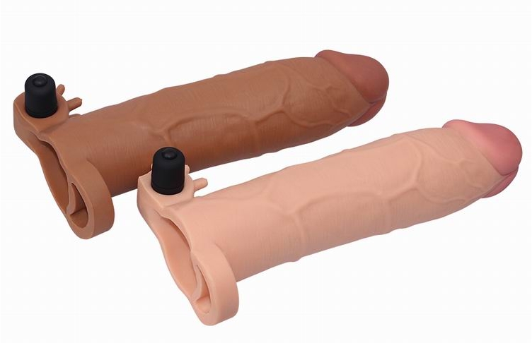 Pleasure X-Tender Vibrating Penis Sleeve Add 3 Inch 4