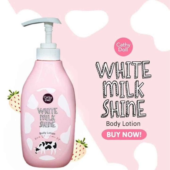 CATHY DOLL White Milk Shine Body Lotion 450ml (Unisex Whitening) 2