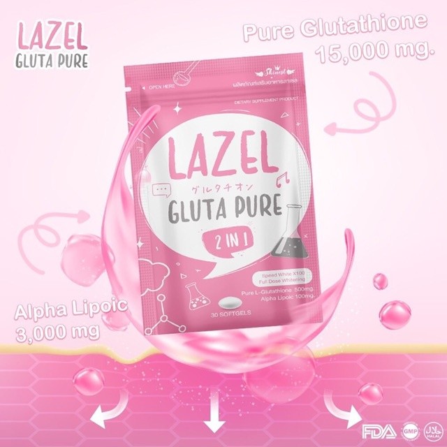 Lazel Gluta Pure 2in1 Softgel (30pcs) 1