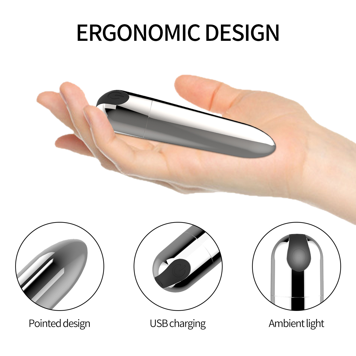 10频迷你USB充电子弹头震动器 跳蛋 2