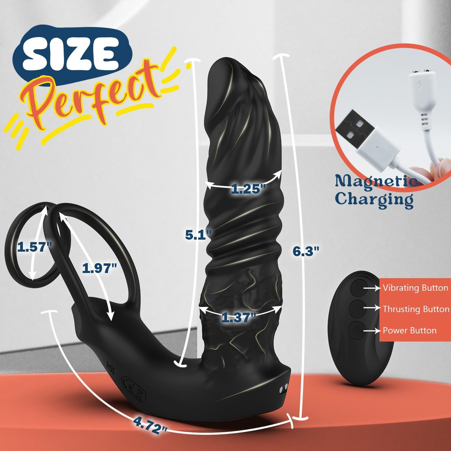 Telescopic Prostate Vibrator (9 Vibration) 1