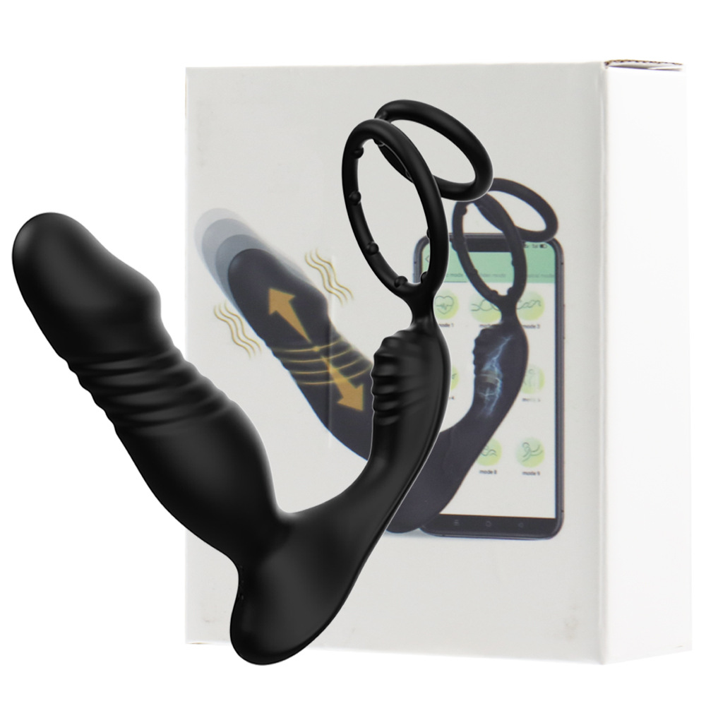 APP伸缩后庭锁精环前列腺按摩器 6