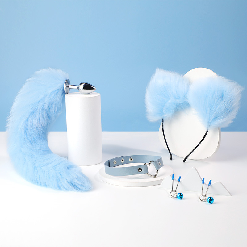谜姬 蓝狐尾后庭套装 情趣肛塞 3