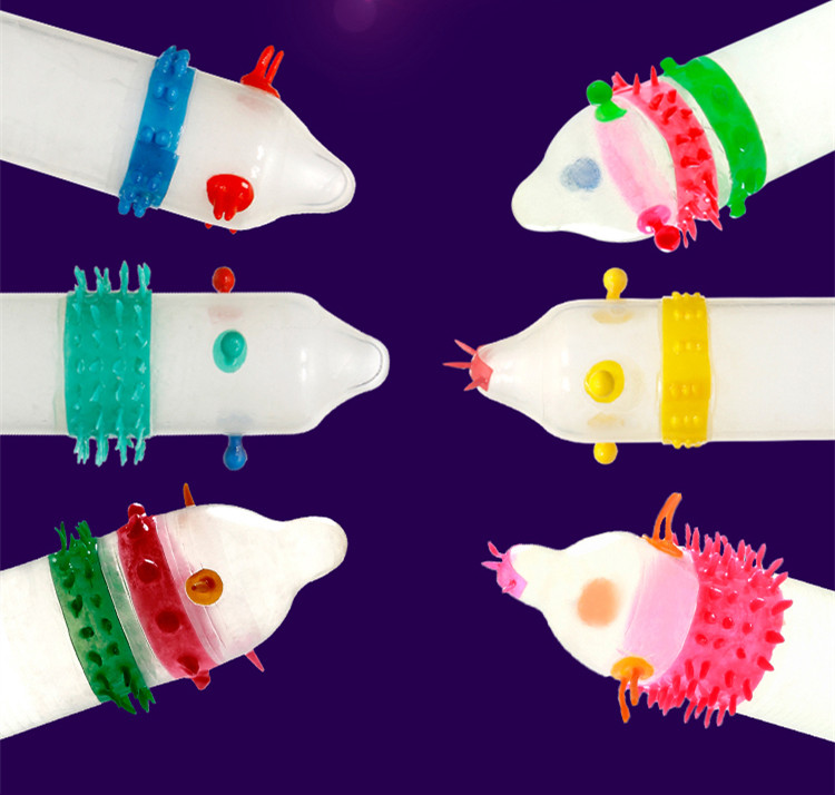 鲍勃异型带刺情趣刺套6只装 女性G点狼牙套 刺激毛毛虫套 3