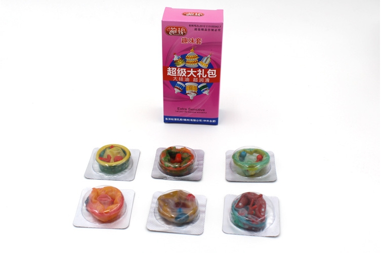 鲍勃异型带刺情趣刺套6只装 女性G点狼牙套 刺激毛毛虫套 2