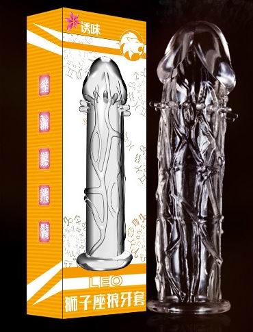 狮子座 狼牙水晶套超霸G点加长加粗 1