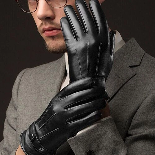 Men Fashion Faux Leather Gloves #Motor Fashion 1