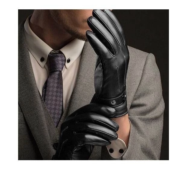 Men Fashion Faux Leather Gloves #Motor Fashion 5